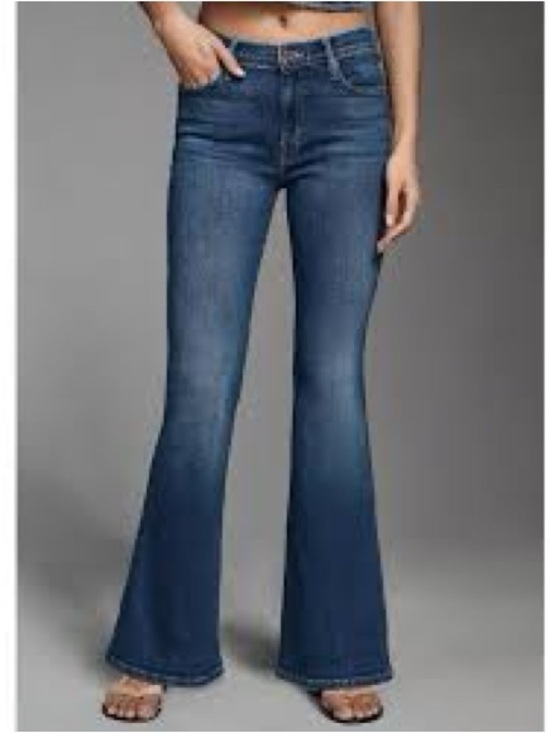 MOTHER Denim - MOTHER Dark Blue High-Rise Flare Jeans